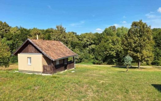 Művelés alól kivett zártkert, tó közeli panorámás kis ház nagy telekkel eladó Bajánsenyén az Őrségben – ingatlandetektor.hu